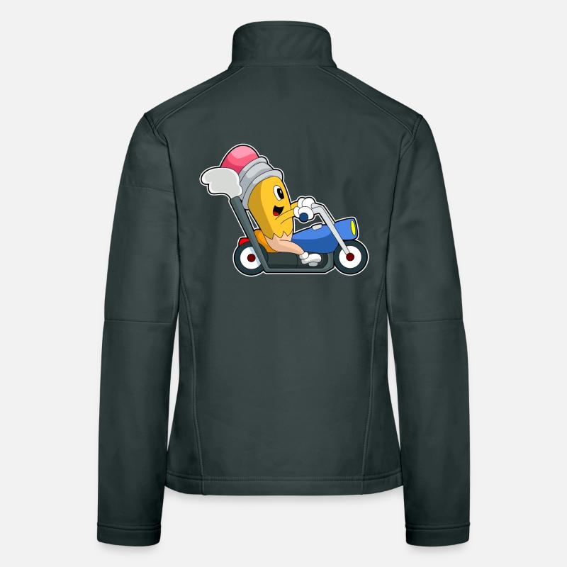 Bleistift Motorrad Frauen Softshelljacke