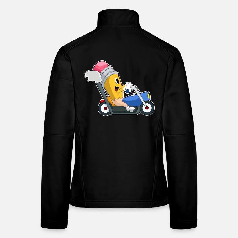 Pencil Motorcycle Women's Softshell Jacket