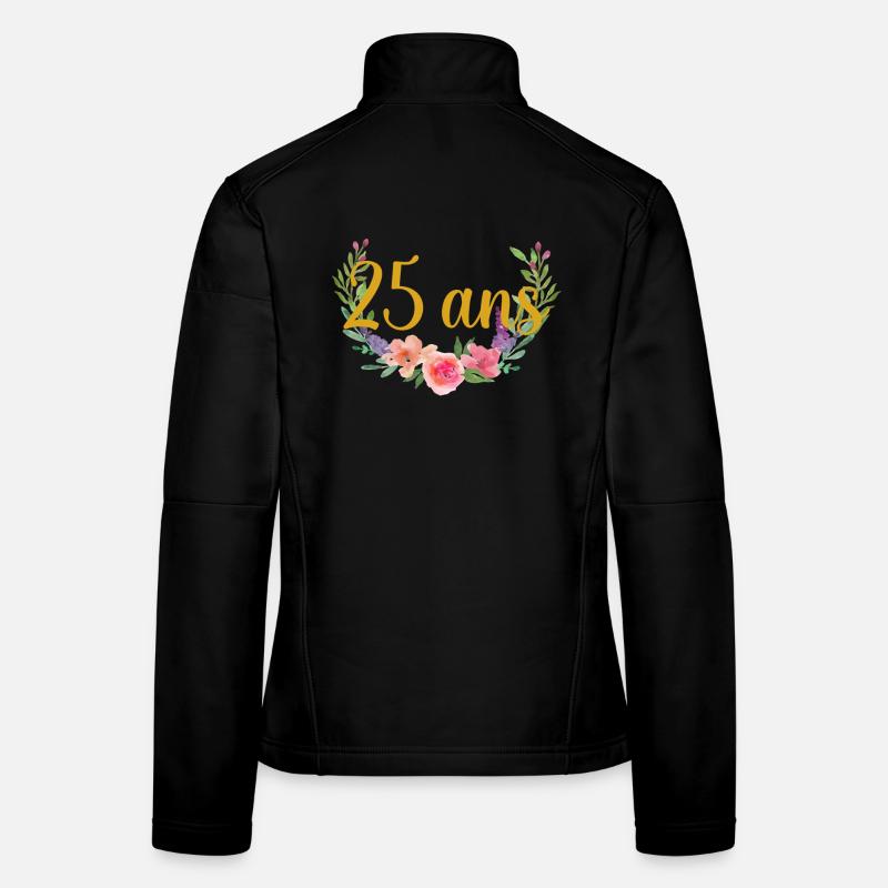 fleurs anniversaire 25ans Veste en tissu softshell Femme
