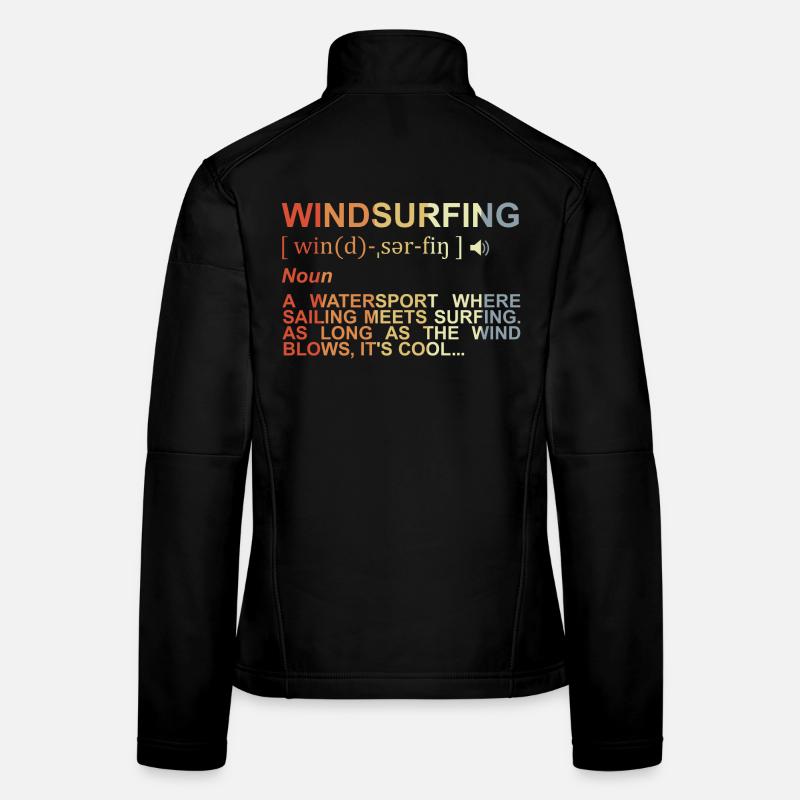Windsurfen Bedeutung - Frauen Softshelljacke - Schwarz