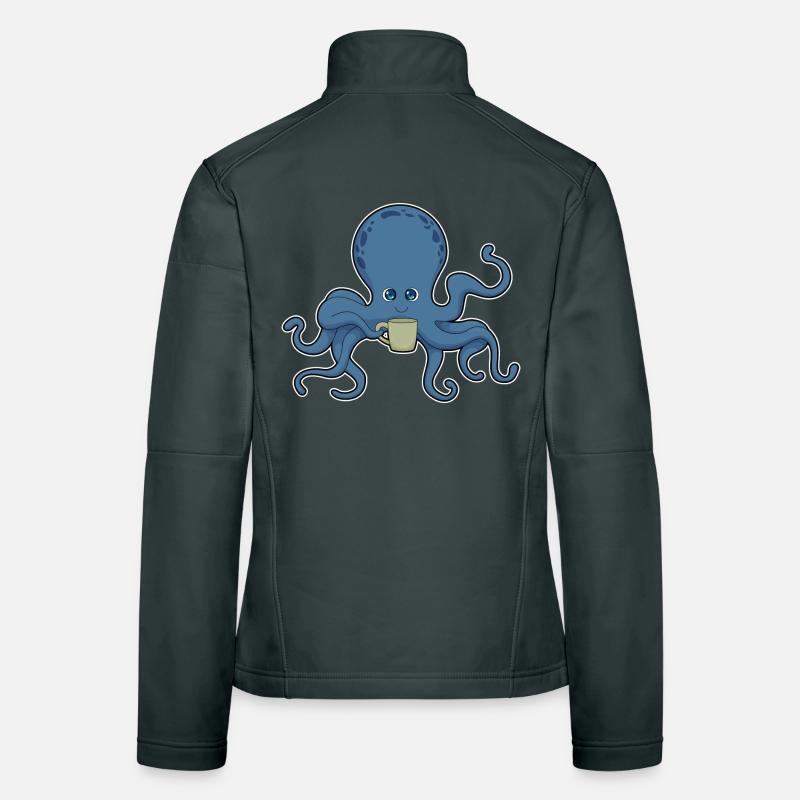 Krake Becher Frauen Softshelljacke