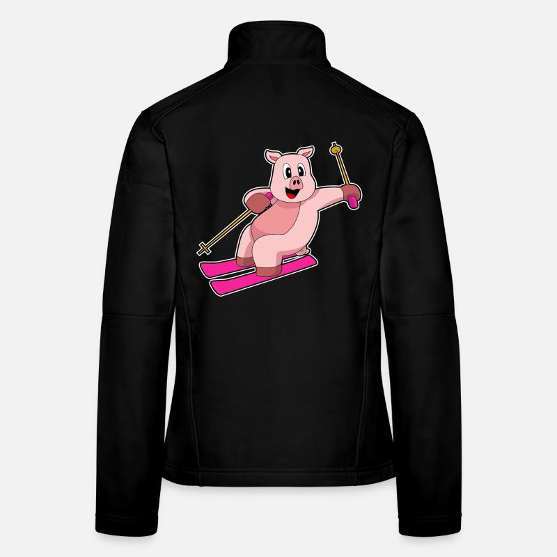 Pig Skier Ski Veste en tissu softshell Femme