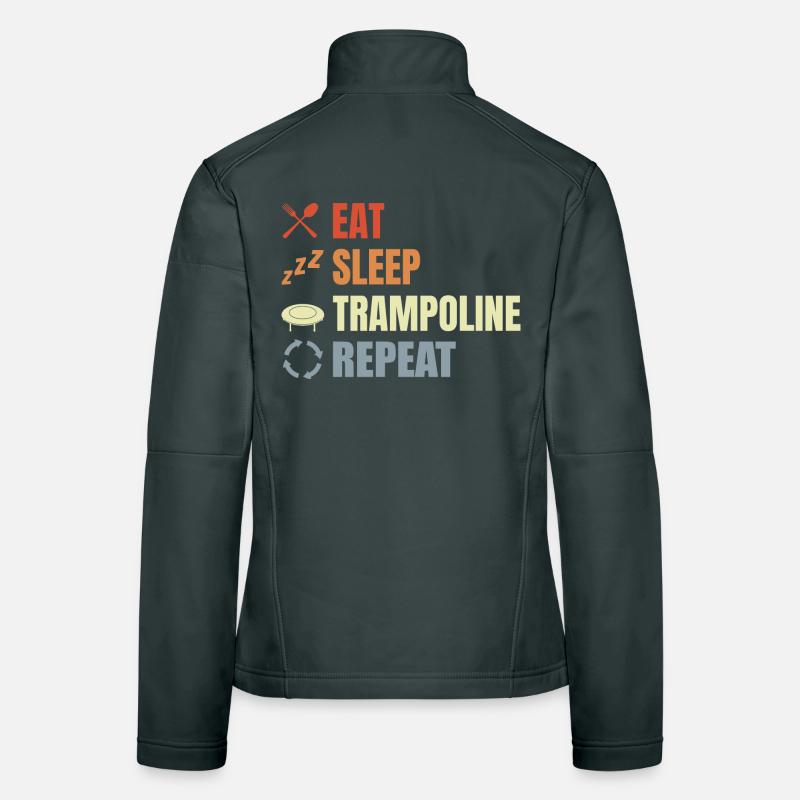 Routine de saut de trampoline Veste en tissu softshell Femme