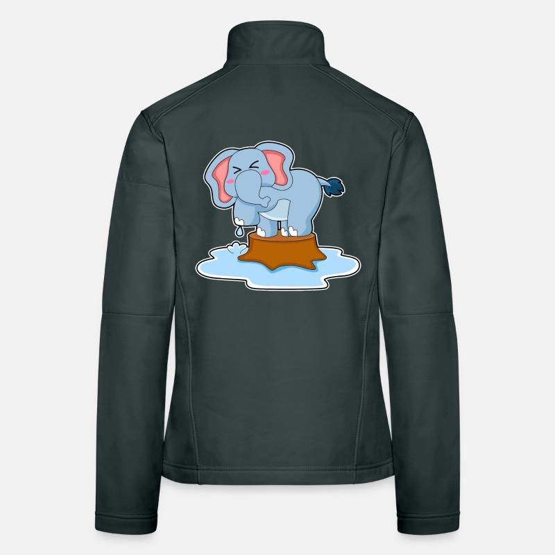 Elefant Wasser Frauen Softshelljacke