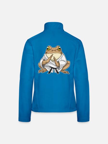 Frosch Karate Kampfsport - Frauen Softshelljacke - Schwarz - Hinten