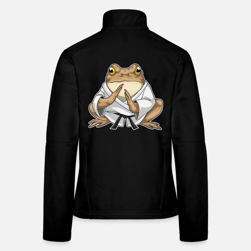 Arts martiaux de karaté grenouille Veste en tissu softshell Femme