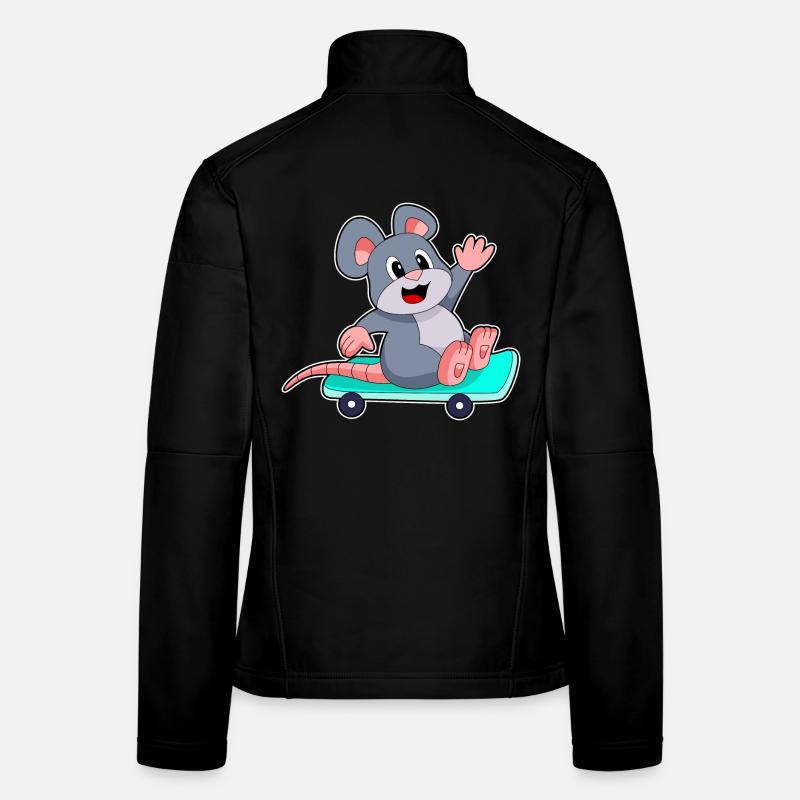 Mouse Skater Skateboard Veste en tissu softshell Femme