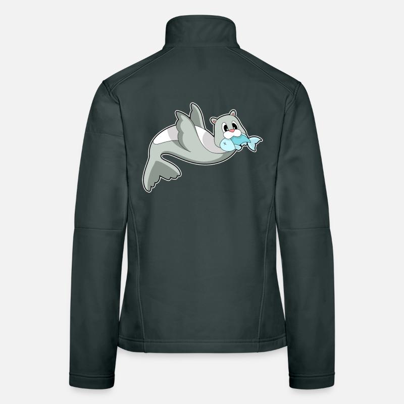Poisson phoque Veste en tissu softshell Femme