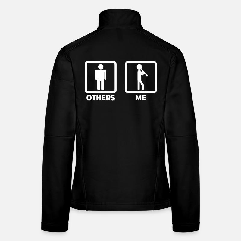 Clarinet stick figure Women's Softshell Jacket