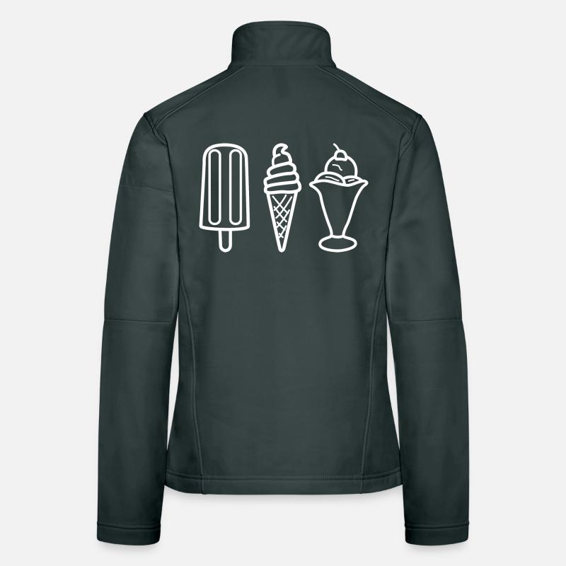 Saveur de crème glacée Veste en tissu softshell Femme