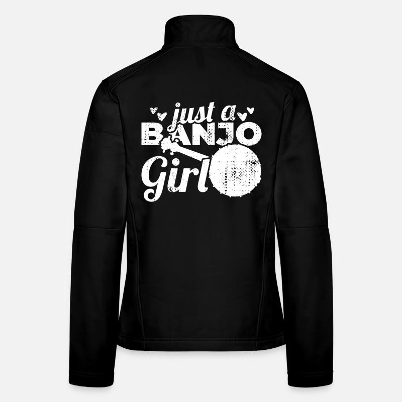 Nur ein Banjo Mädchen - Frauen Softshelljacke - Schwarz