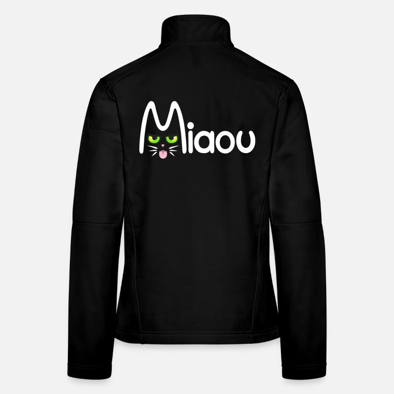 Miaou typographique Veste en tissu softshell Femme