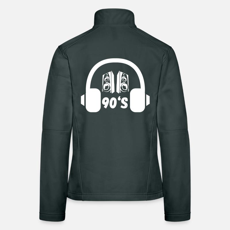 90er Kopfhörer Retro Frauen Softshelljacke