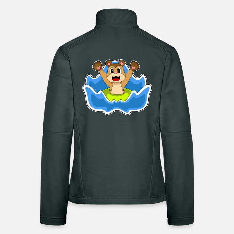Été de la nage dans le ring de natation de suricate Veste en tissu softshell Femme