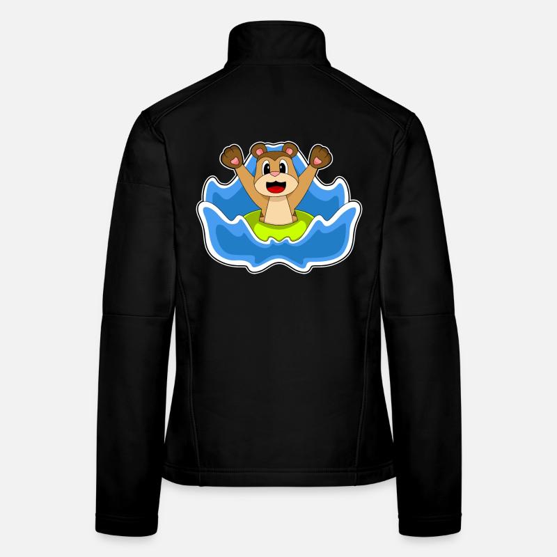 Erdmännchen Schwimmen Schwimmring Sommer Frauen Softshelljacke
