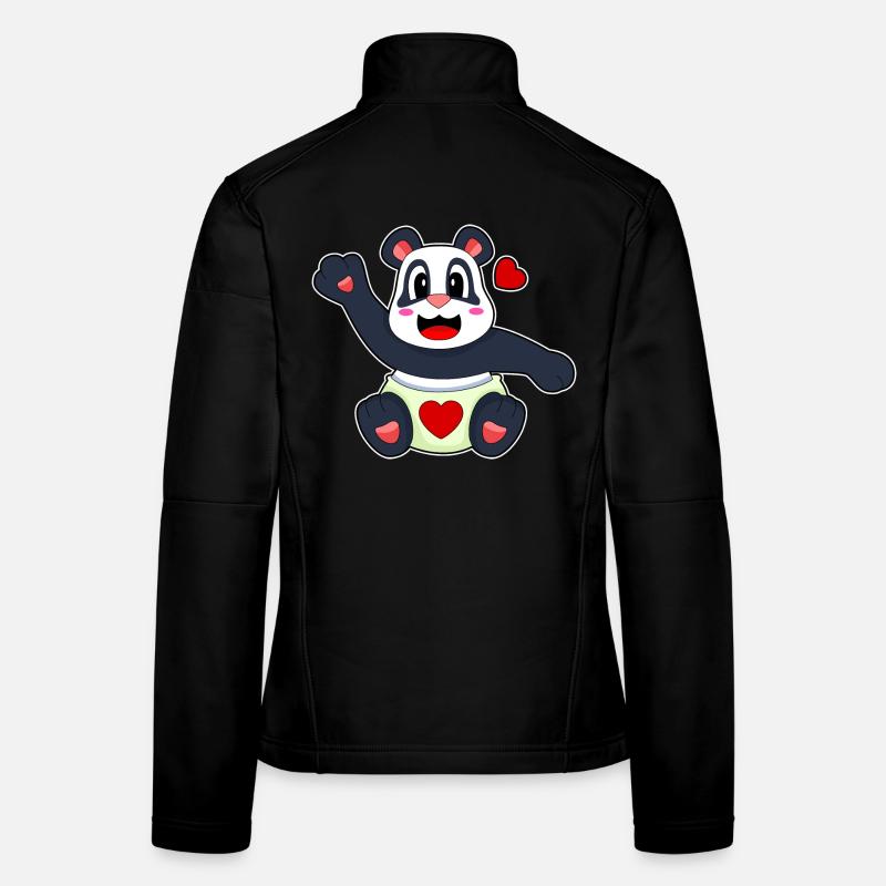 Couche pour bébé panda Veste en tissu softshell Femme