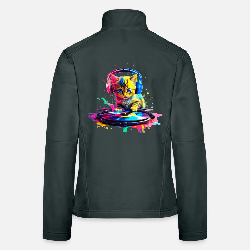 DJ Kitty – Rainbow Women's Softshell Jacket