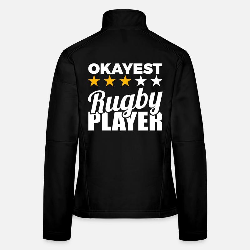 Funny rugby player Women's Softshell Jacket