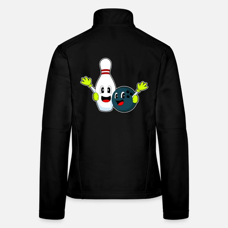Bowling Bowling Ball Pin Women's Softshell Jacket