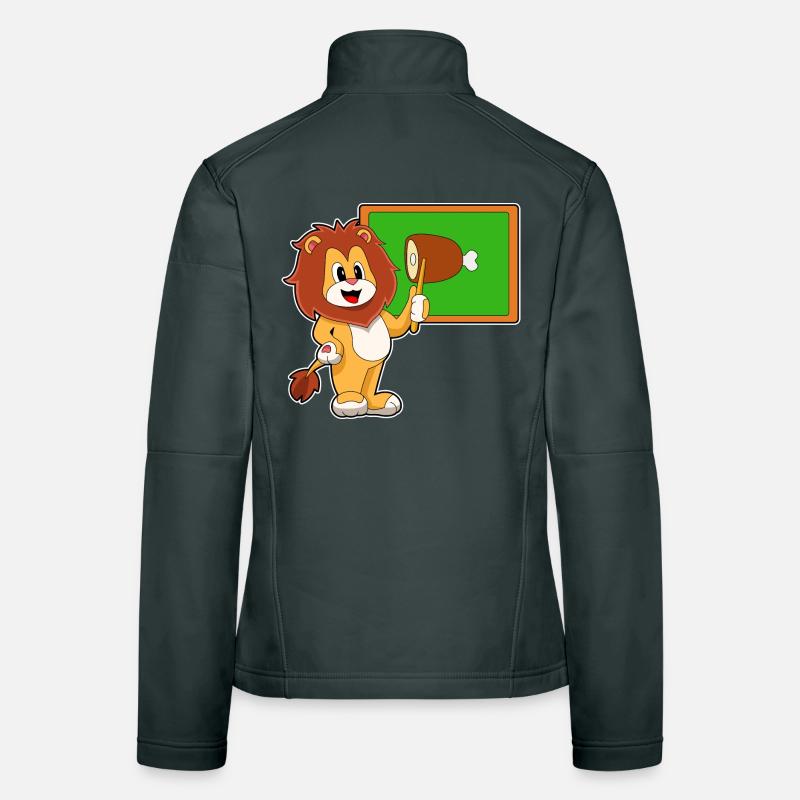 Viande de pointeur de lion enseignant Veste en tissu softshell Femme