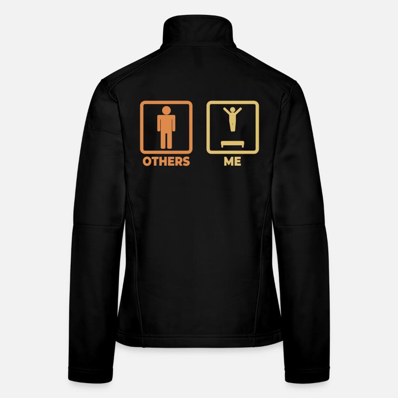 Trampoline stick figure Women's Softshell Jacket