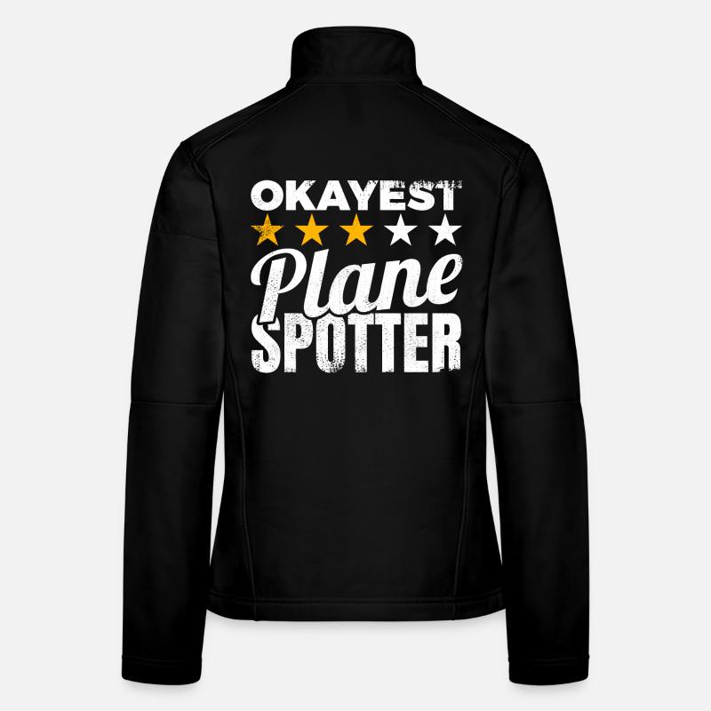 Durchschnittlicher Planespotter - Frauen Softshelljacke - Schwarz
