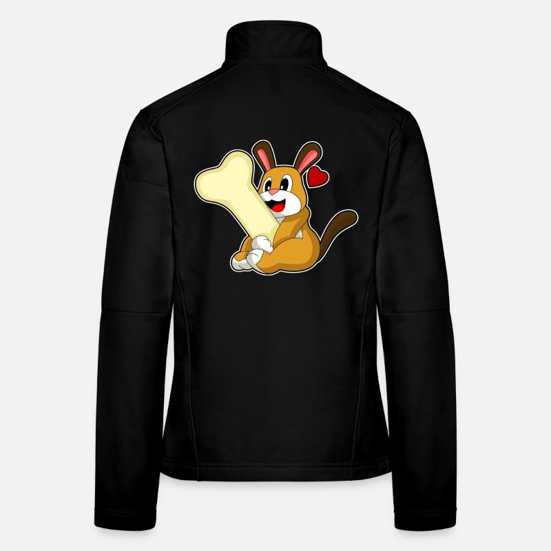 Hund Knochen Frauen Softshelljacke