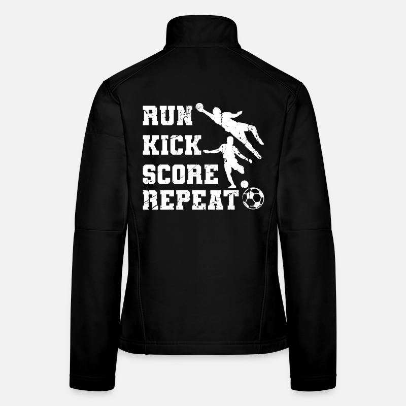 Run Kick Score Repeat Frauen Softshelljacke