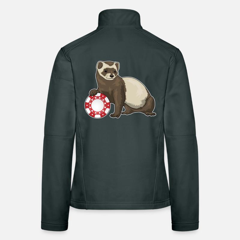 Frettchen Poker Pokerchips Frauen Softshelljacke