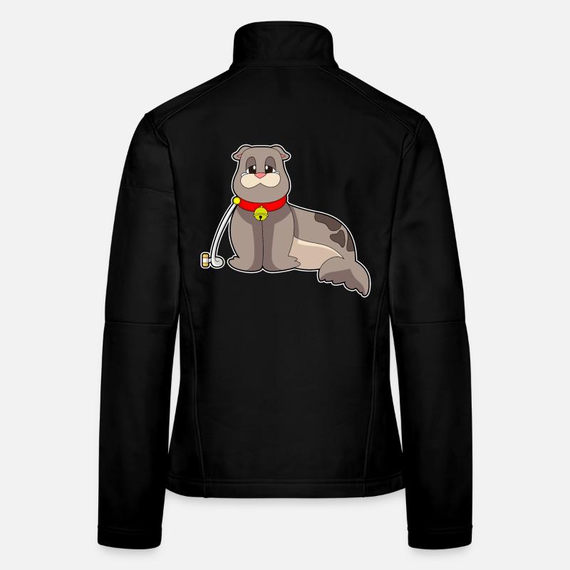 Collier de sceau Veste en tissu softshell Femme