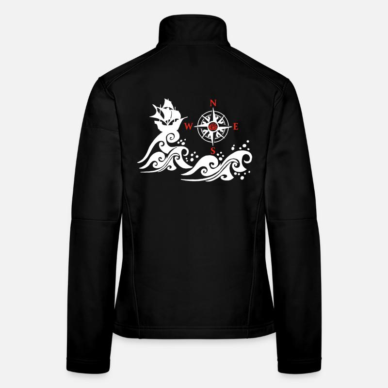 Bateau blanc et rose des vents Veste en tissu softshell Femme