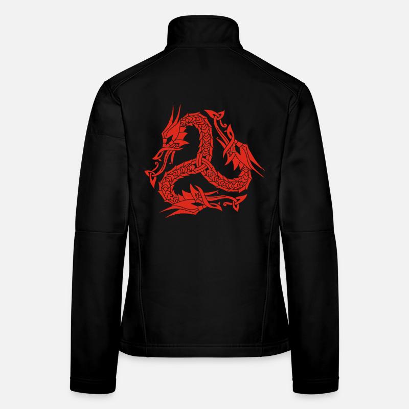 Keltische Rote Hydra Frauen Softshelljacke