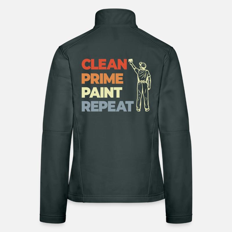 Clean Prime Paint Repeat Women's Softshell Jacket