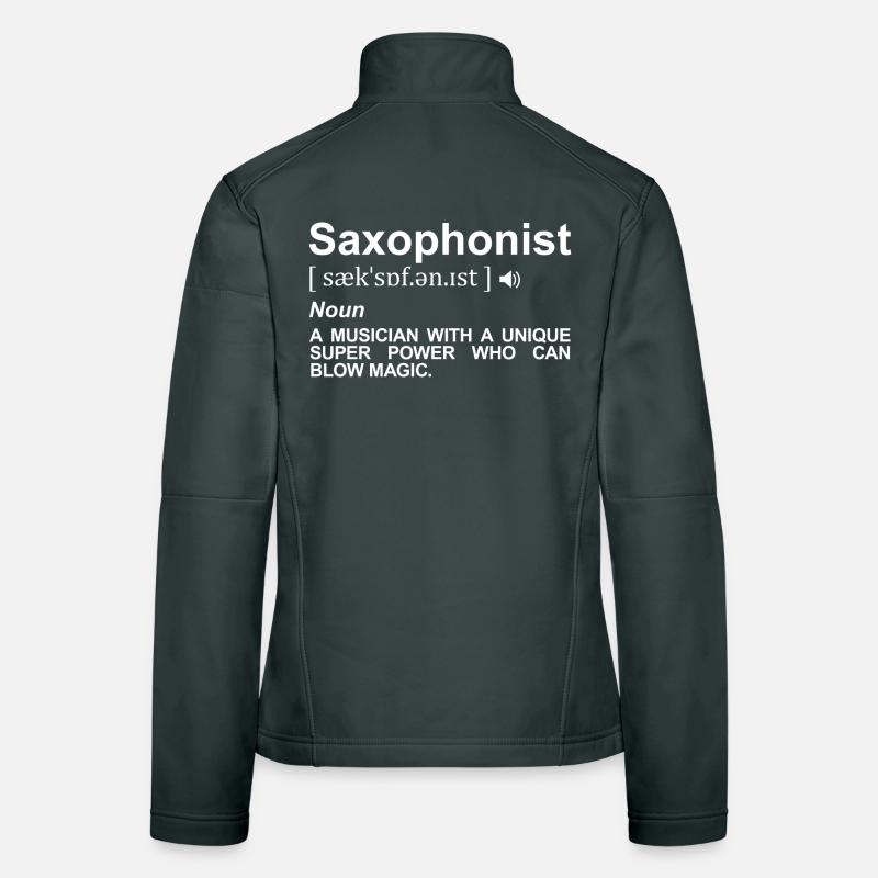 Saxophonist Dictionary Women's Softshell Jacket