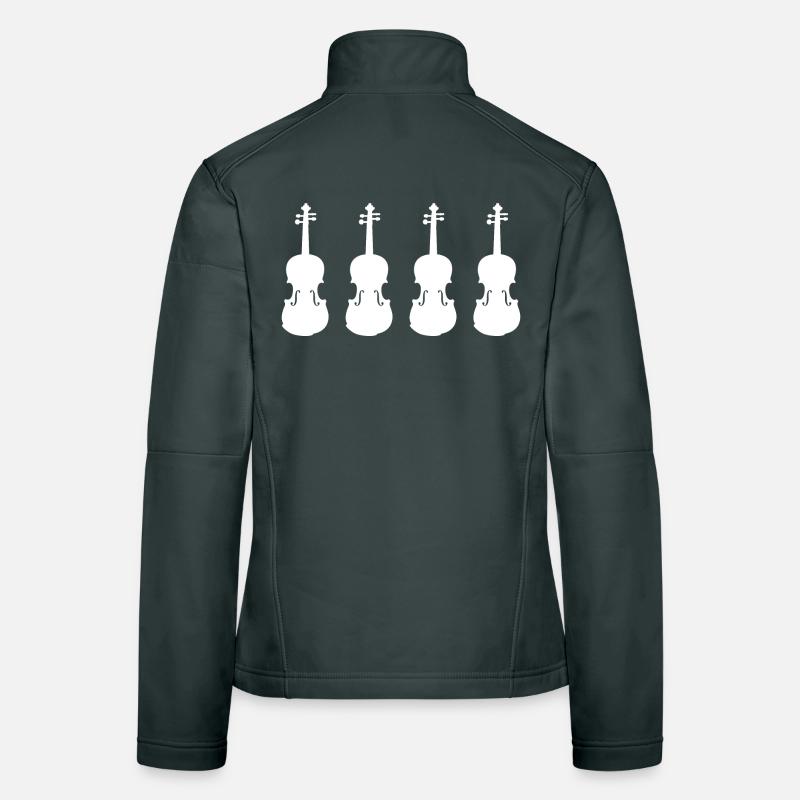 Modèles de violons rétro Veste en tissu softshell Femme