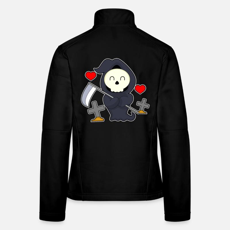 Grim Reaper Halloween Grave Women's Softshell Jacket