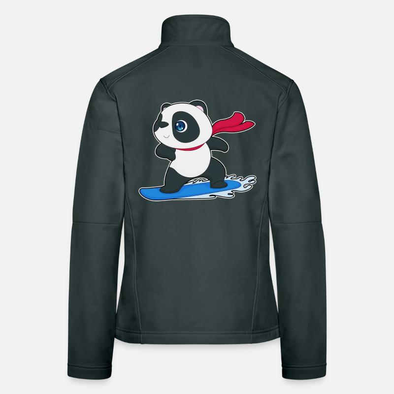 Panda Snowboarder Snowboard Frauen Softshelljacke