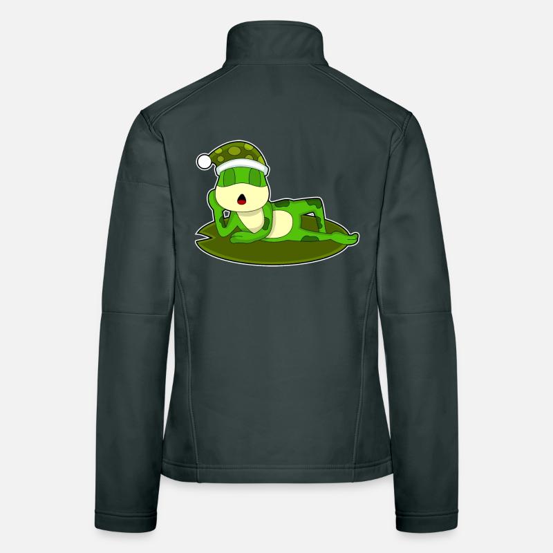 Frog Sleeping Nightcap Women's Softshell Jacket