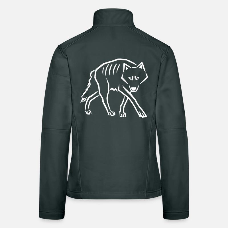 Steps Down (White) Women's Softshell Jacket