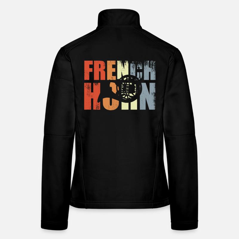 Vintage French Horn Women's Softshell Jacket