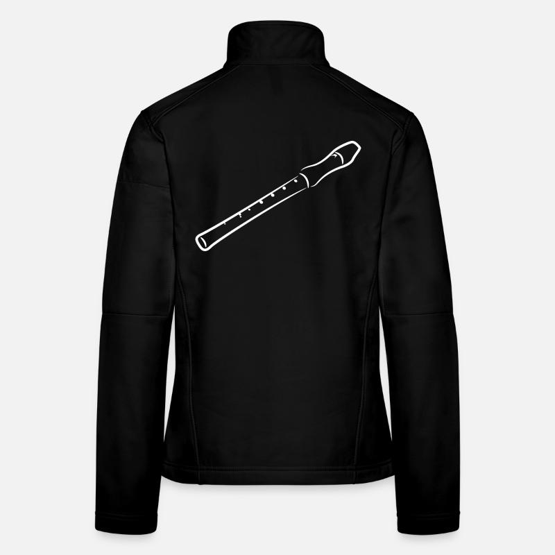 Flöte Skizze Frauen Softshelljacke