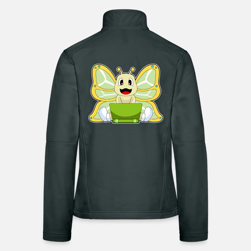 Schmetterling Laptop Frauen Softshelljacke