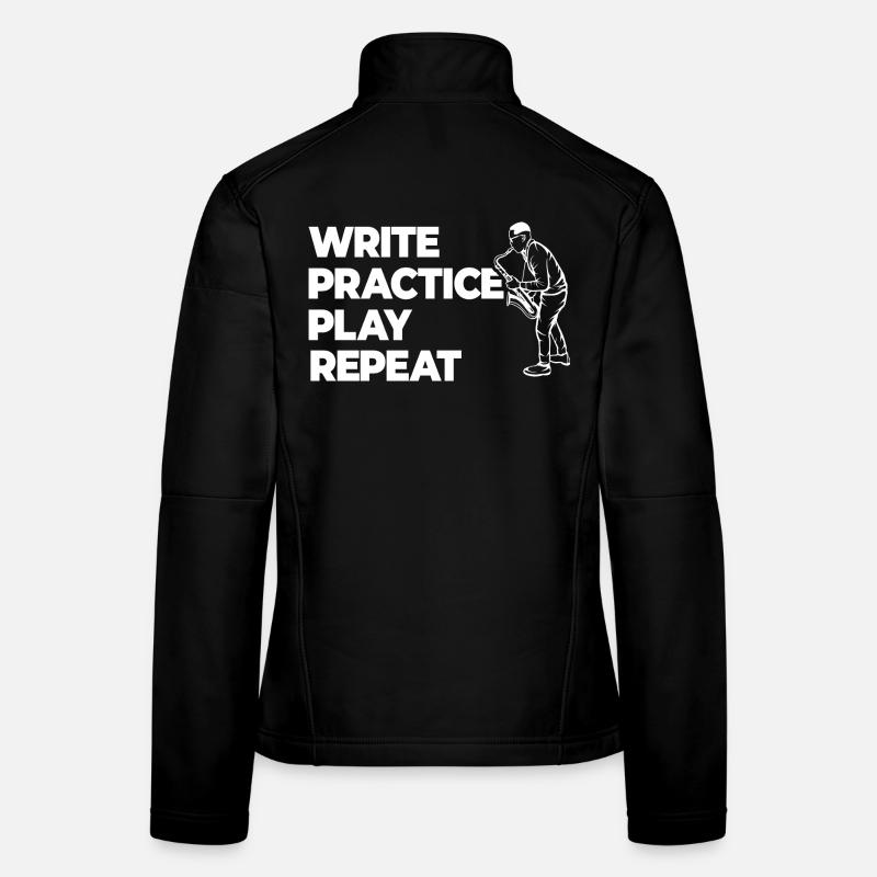 Writing, practicing, playing, repeating Women's Softshell Jacket