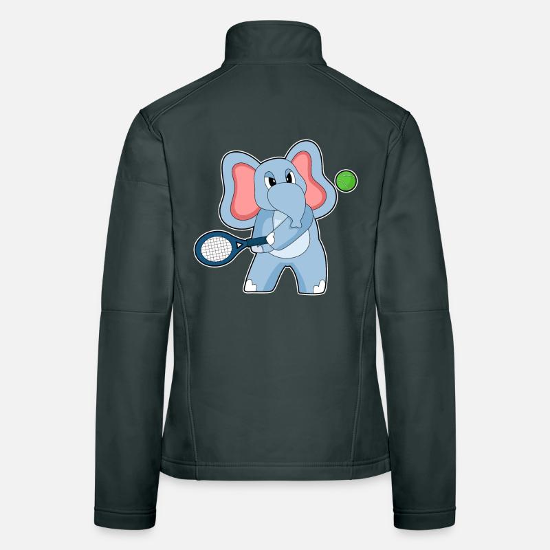 Elephant Tennis Racket Women's Softshell Jacket