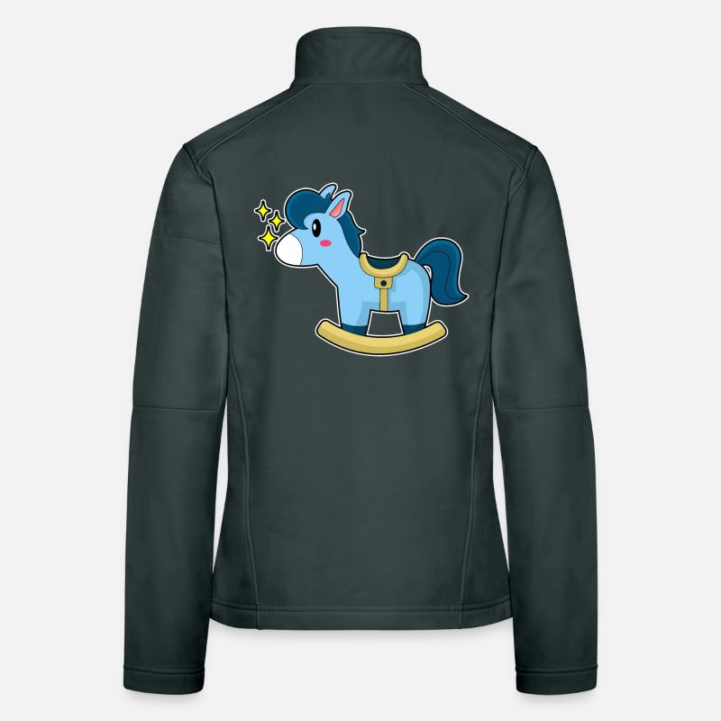Süßes Schaukelpferd Frauen Softshelljacke
