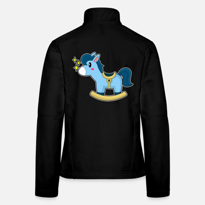 Un joli cheval à bascule Veste en tissu softshell Femme