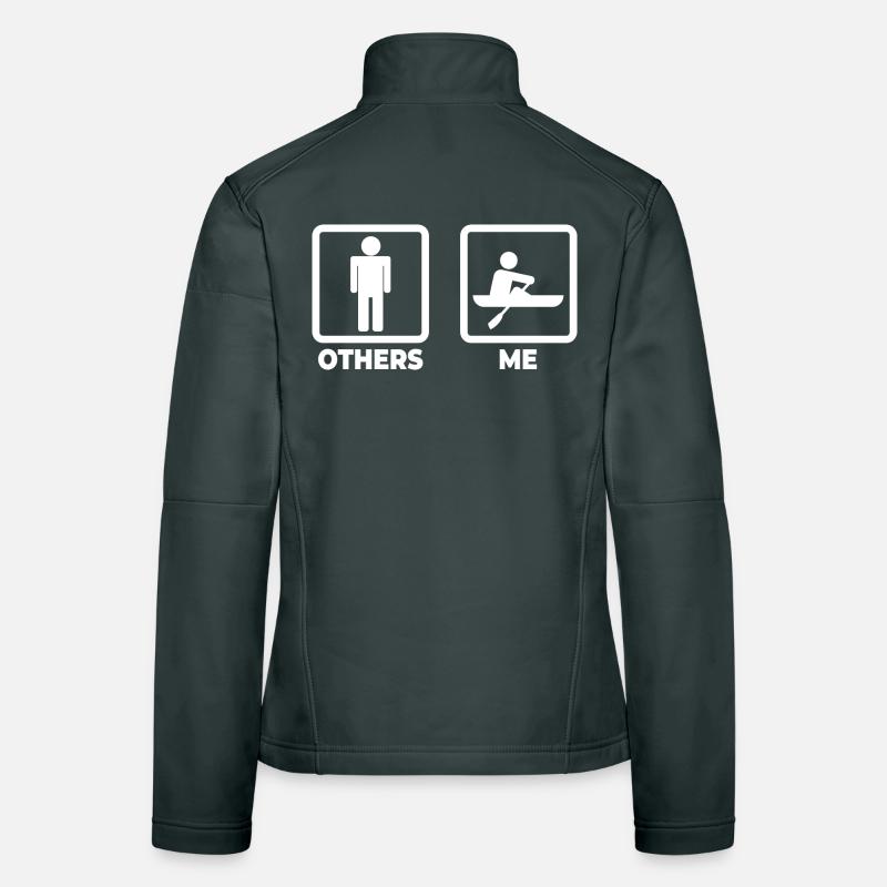 Ruderer Strichmännchen Frauen Softshelljacke