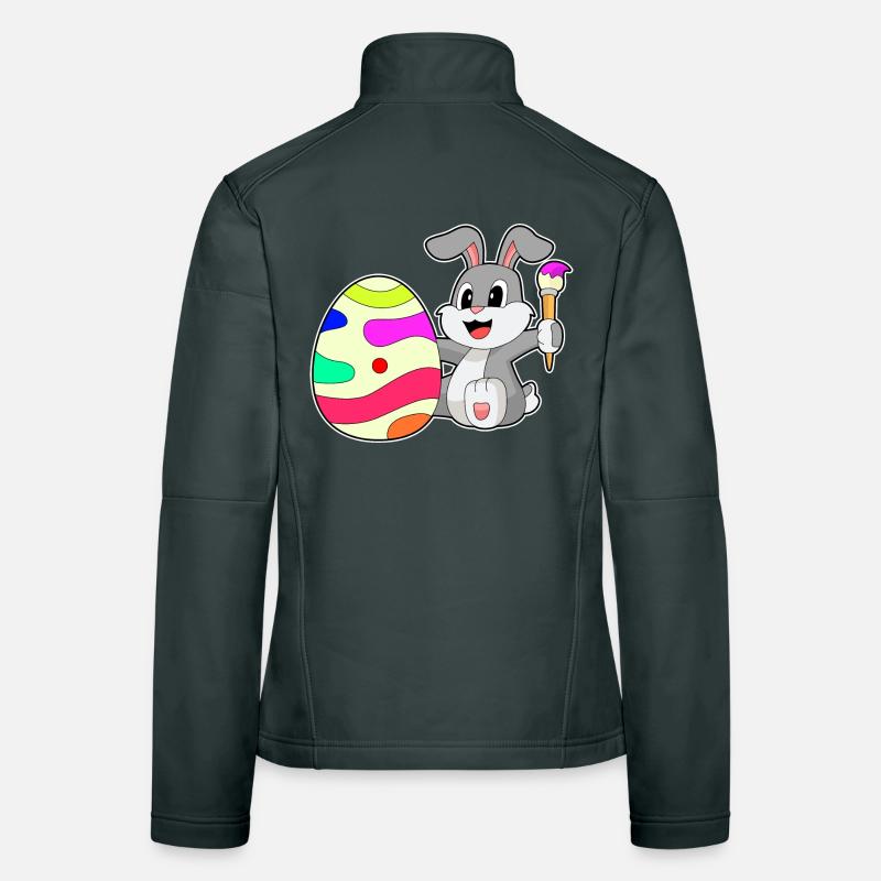 Bunny Easter Coloring Women's Softshell Jacket