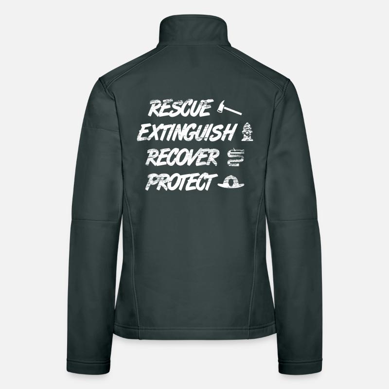 Firefighter Saying Women's Softshell Jacket