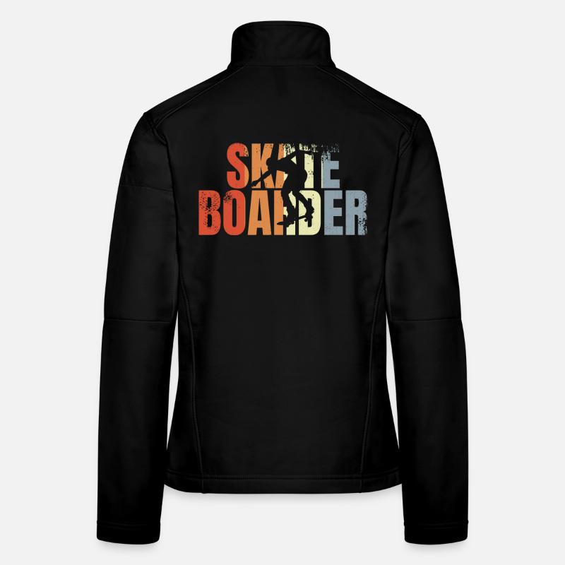 Retro Skateboarder Women's Softshell Jacket